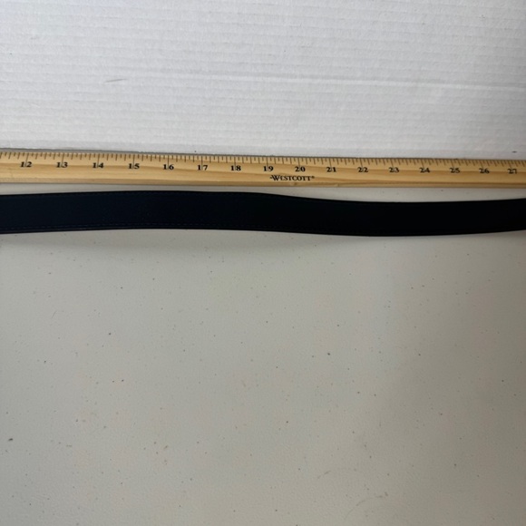 Classic Men's Modern Chic Preppy Black Leather Belt - Picture 7 of 14